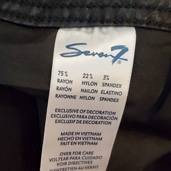 Seven7 Sunrise black leopard print mid rise skinny‎ stretch jeans 20W new!!!! - Picture 11 of 11